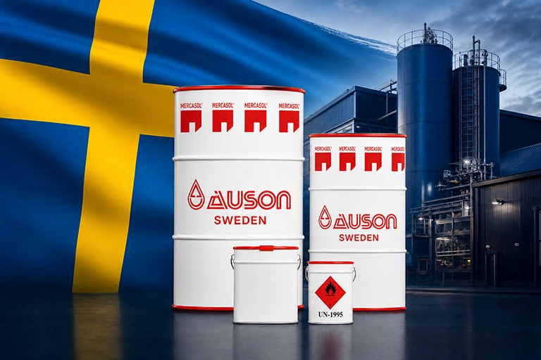 Плакат с изображением материалов бренда Auson